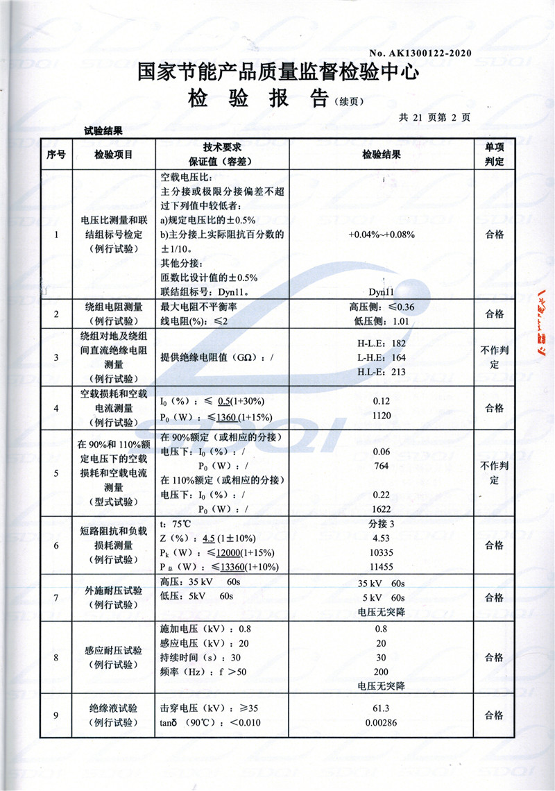 高低压试验报告-S11-1250海州海州海州油浸式变压器-2.jpg